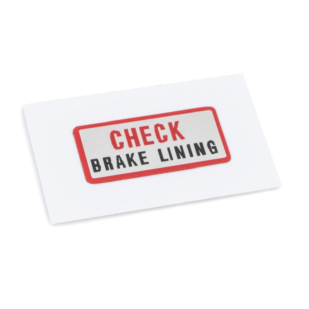 RD125LC MK2 Brake Plate Warning Decal